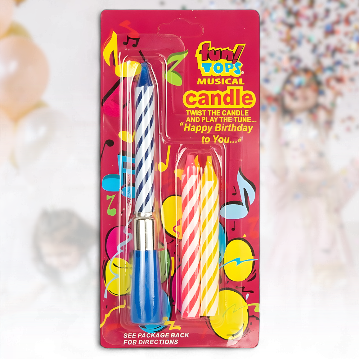 Музична свічка для торта з мелодією "Happy Birthday to You" 10-94 Упаковка 6 шт., фото 1