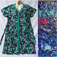 Халат жіночий на блискавці з коротким рукавом розміри 58-66 (мікс.кв) "SHELLY" недорого від прямого постачальника