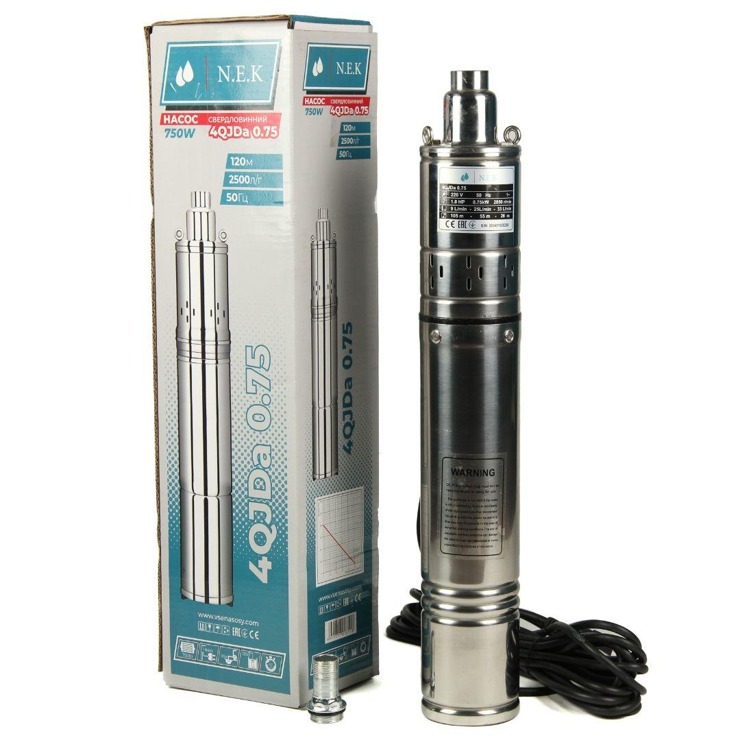 Шнековий насос NEK 4QJDa 0,75kW для свердловини, фото 1
