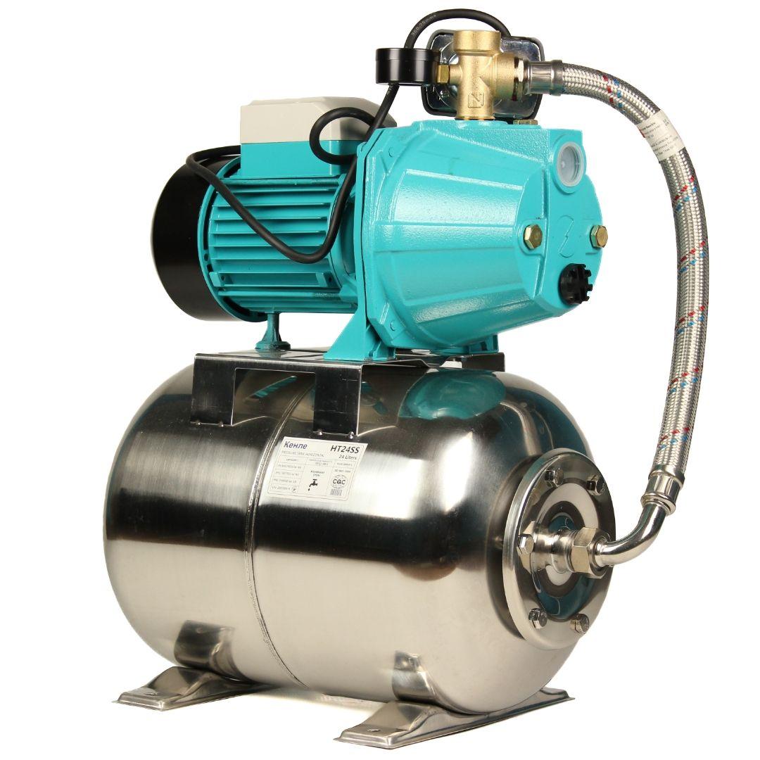 Насосна станція NEK JET 100 S, 1.1 кВт + нержавіючий гідроакумулятор 24 літри, фото 1