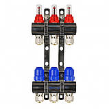 Колектор Gross 8504 1" - 3/4" на 3 виходи та кутова змішувальна група з насосом, фото 2