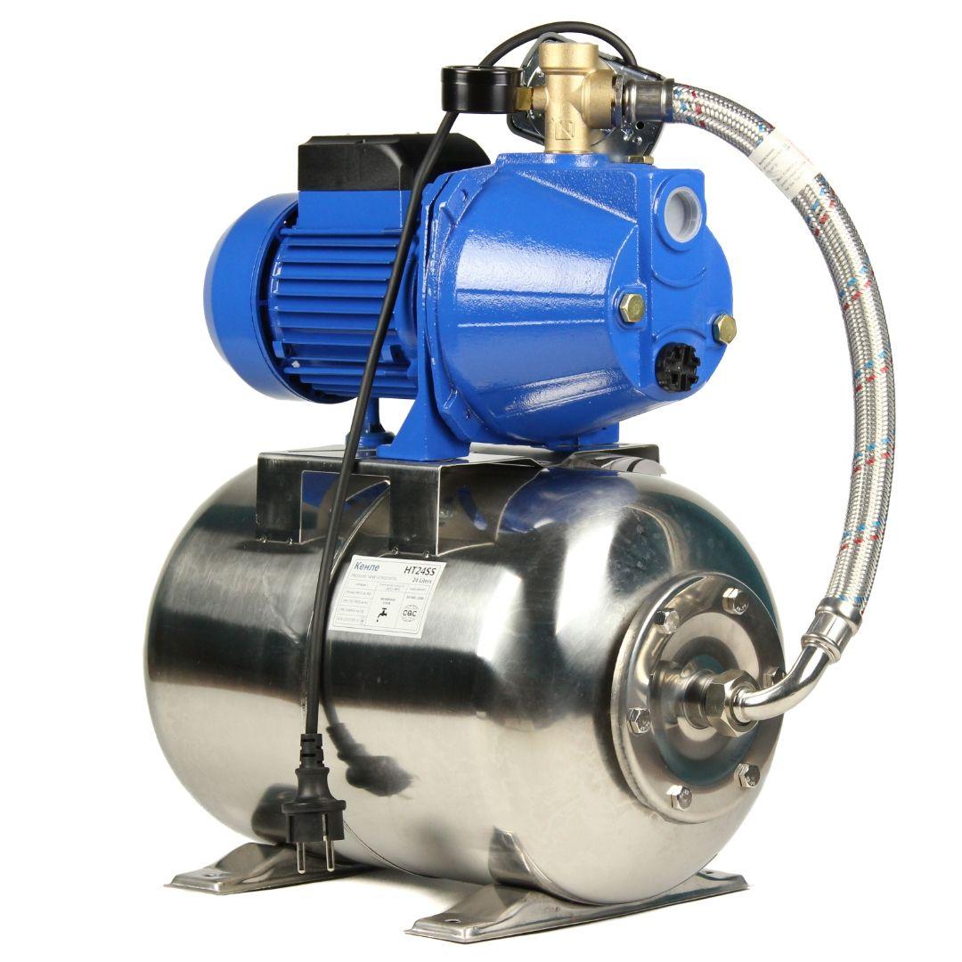 Насосна станція Кенле JET 100 S, 1.1 кВт + нержавіючий гідроакумулятор 24 літри, фото 1