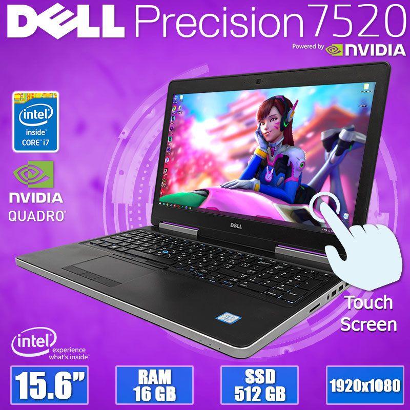 БВ Ноутбук Dell Precision 7520 15.6" FHD IPS Touch i7 7820HQ Nvidia Quadro M1200 4GB 16GB + SSD, фото 1