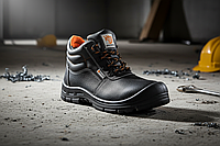 Защитные кожаные ботинки с металлическим носком Solid S1 Польша