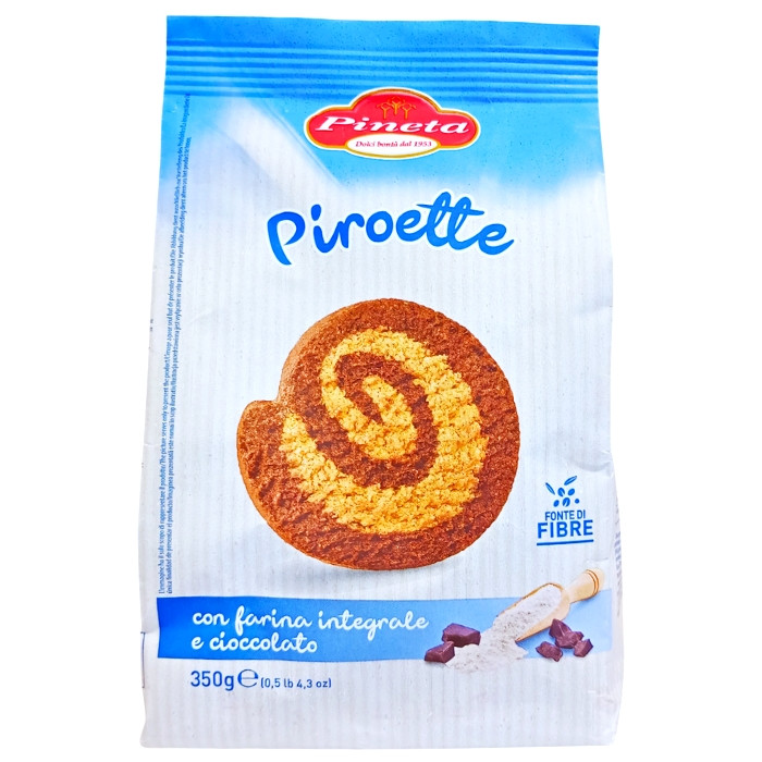 Печиво Pineta Piroette з какао та шоколадним смаком 350 г, фото 1