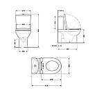 Унітаз-компакт Qtap Robin Ultra Quiet безобідковий із сидінням Soft-close QT13222128AUQ1W, фото 2