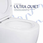 Унітаз-компакт Qtap Robin Ultra Quiet безобідковий із сидінням Soft-close QT13222128AUQ1W, фото 5