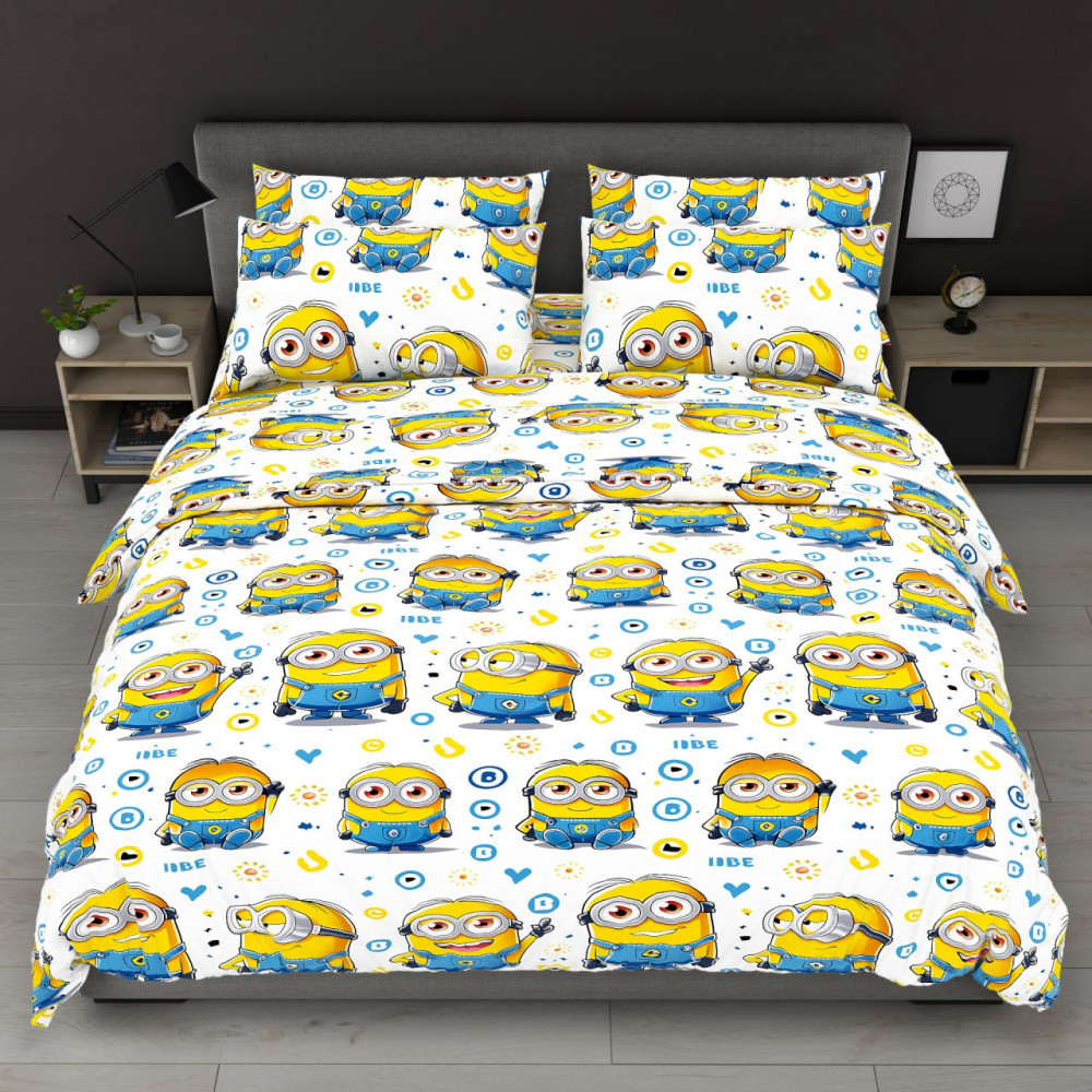 Жовта команда - Бязь Gold - Євро комплект постільної білизни, фото 1