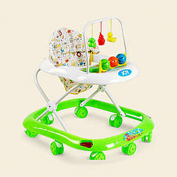 Ходунки Joy з музичною панеллю та брязкальцями салатові