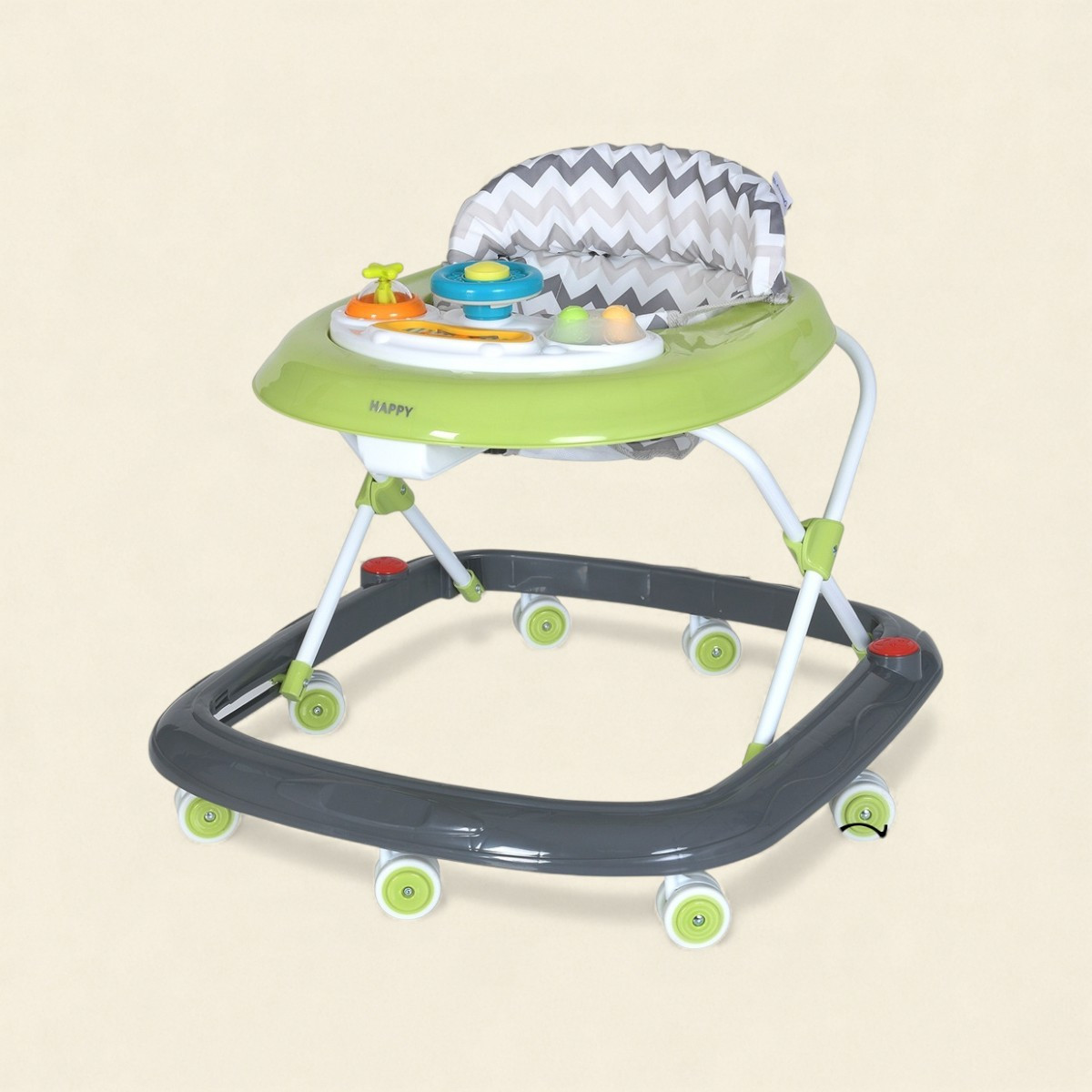 Дитячі ходунки Happy Me 1049 Лимонно-Сірі, фото 1