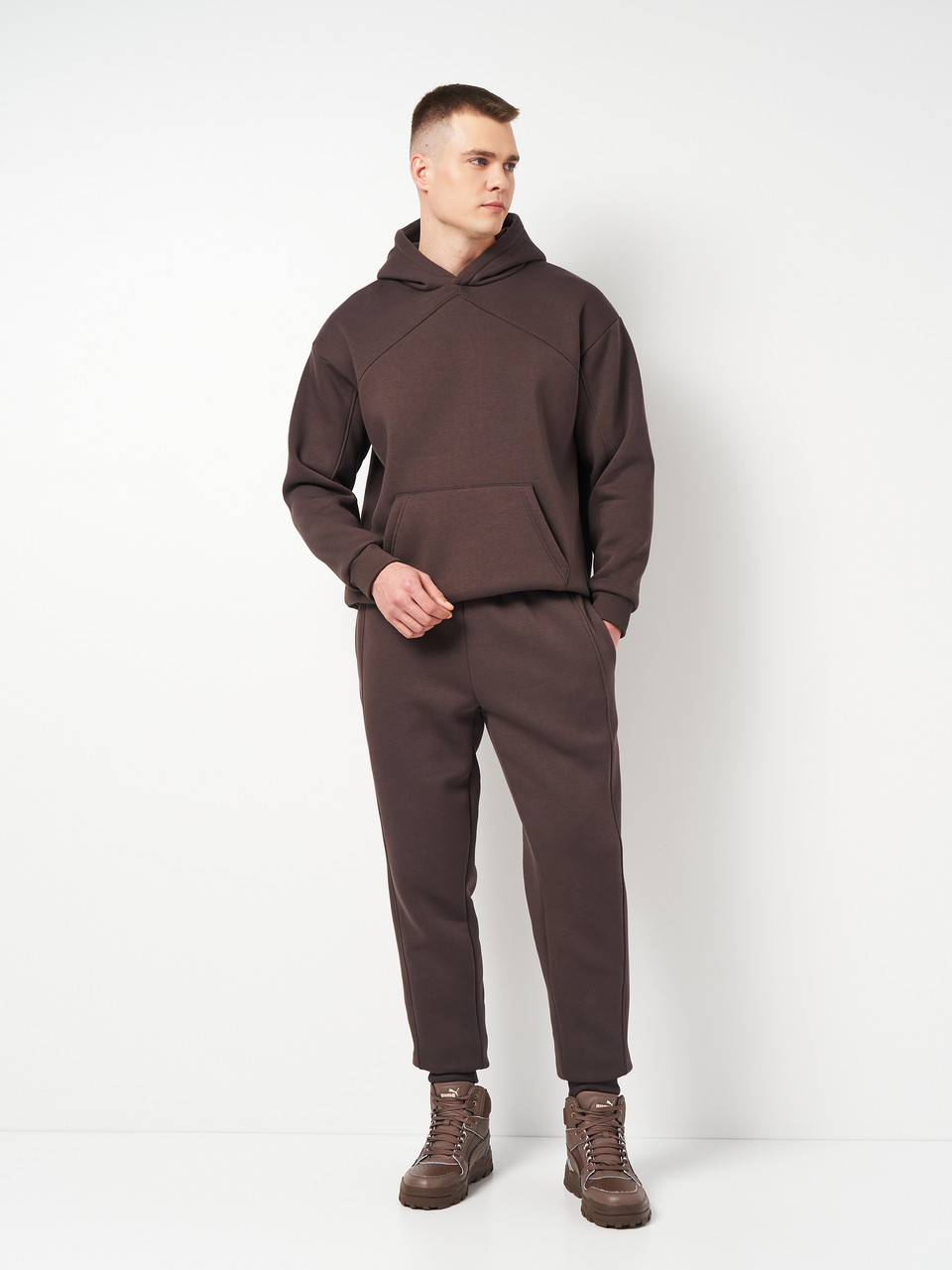 Костюм чоловічий (теплий) 25/М615-14+25/М614-14 Коричневий S, фото 1