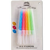 Свічки для торта РОЗНОЦВІТНІ спіраль