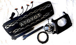 Передня Full LED-оптика та решітка радіатора для Toyota Land Cruiser LC100 (2003+) стиль 3D