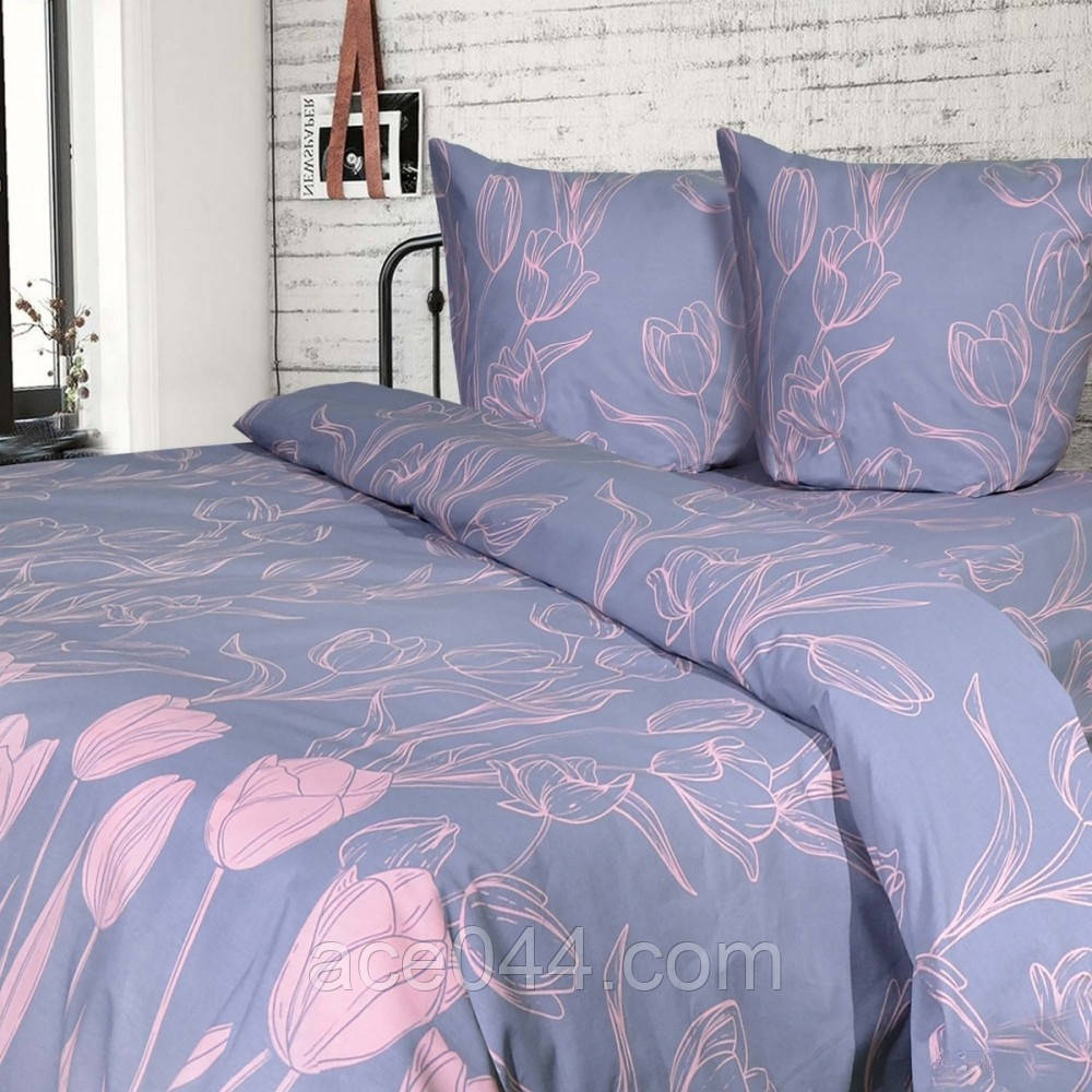 Простирадло бязь 220х240 см, класичне Ярослав Фіолетове, фото 1