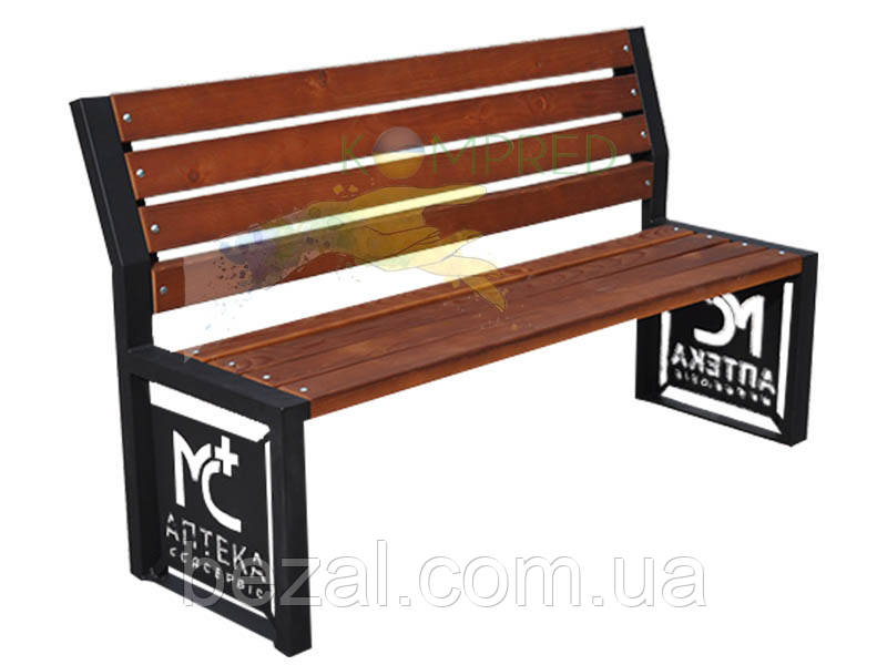 Лава паркова з логотипом 1500х600х900мм OL866, фото 1