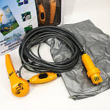 Душ із насосом на акумуляторі для дачі, Портативний туристичний душ для кемпінгу та подорожей CS-35, фото 5