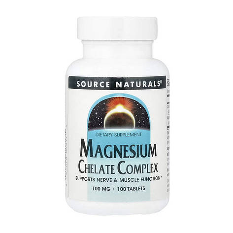 Source Naturals Magnesium Chelate Complex 100 mg (100 tab), фото 1