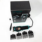 Електрична машинка тример для волосся і бороди, Машинка для стрижки акумуляторна Тример скронь JF-92, фото 10