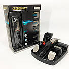 Багатофункціональний тример для стрижки волосся і бороди Geemy GM-853, Професійний тример з насадками VX-47, фото 4