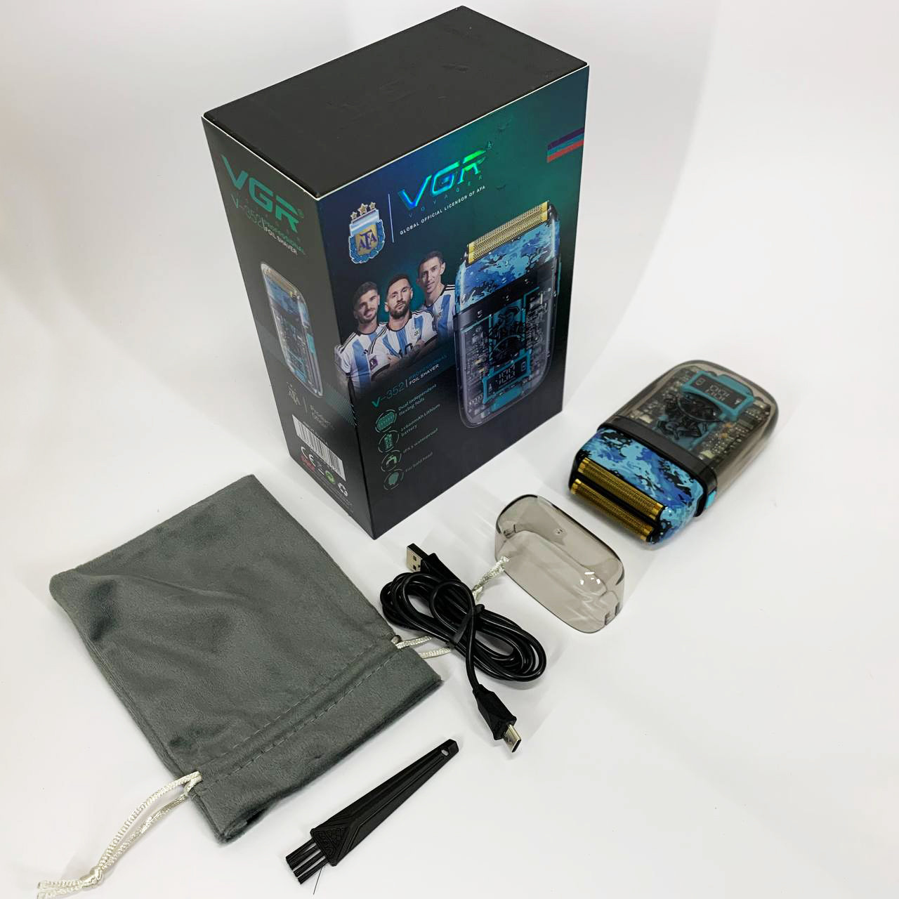 Бездротова електробритва для бороди VGR, Бритва з акумуляторним зарядним пристроєм WI-11, фото 1