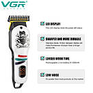 Машинка для стрижки з насадками бездротова VGR, Домашня машинка акумуляторна для стрижки волосся TO-80, фото 9