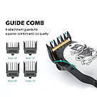 Машинка для стрижки з насадками бездротова VGR, Домашня машинка акумуляторна для стрижки волосся TO-80, фото 10