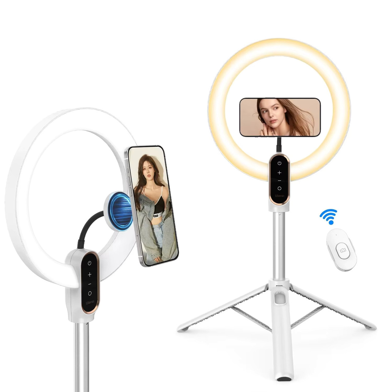 Кільцева лампа 26 см для телефона CRI96+ 3000-6000 К 58-175 см MagSafe Ulanzi LT030, фото 1