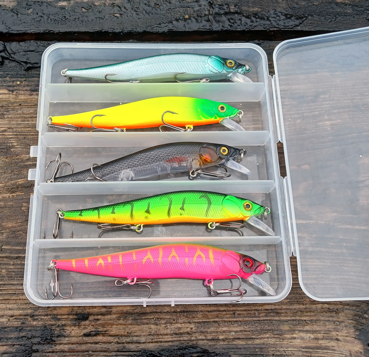Набір рибальських воблерів в органайзері, 12 см.14 гр. (набір 5 шт.)