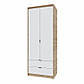 Шафа для одягу з висувними шухлядами Еверест Сіті-800 80,2х50х204,6 см Дуб сонома/Білий (DTM-071143), фото 2