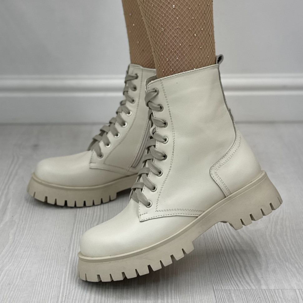 Черевики жіночі бежеві на шнурівці. 39 розмір, фото 1