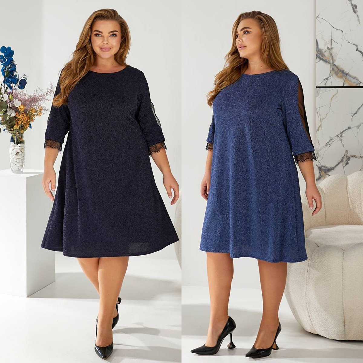 Стильна жіноча сукня  великі розміри (р. 50-58), фото 1