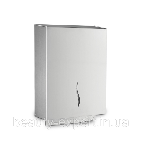 Диспенсер настінний металевий для паперових Z-рушників на 400 листів, фото 1