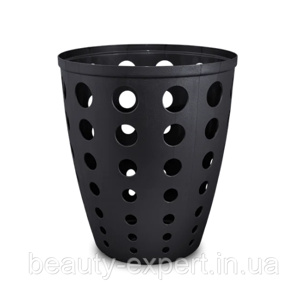 Чорна пластикова корзина для сміття, фото 1