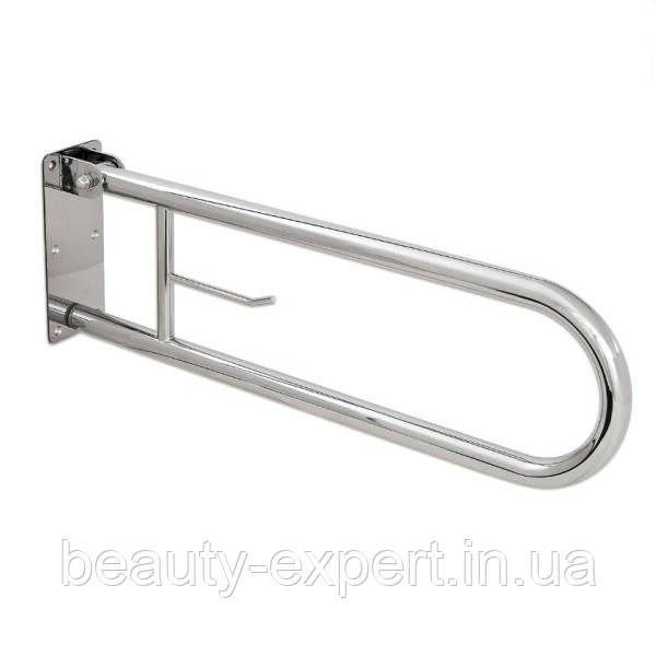 Поручень настінний відкидний (з тримачем для паперу) для людей з інвалідністю Laris, фото 1