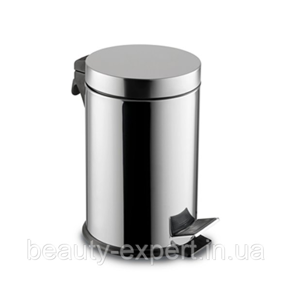 Корзина з педаллю для сміття 20 л з нержавіючої сталі кислотостійка та жаростійка, фото 1