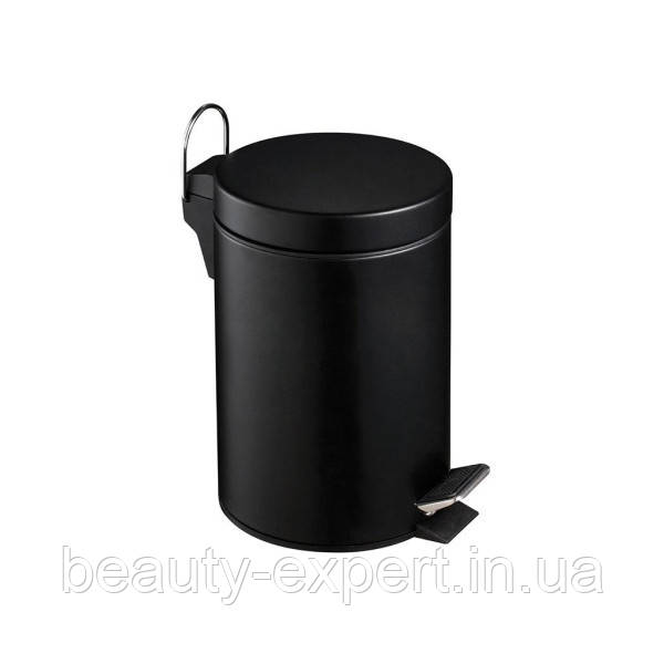 Сміттєва корзина з педаллю 12 л чорна турецького виробництва, фото 1