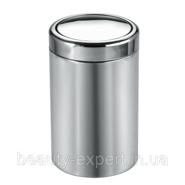 Кругла металева корзина для сміття з хитаючою кришкою 30 л, фото 1