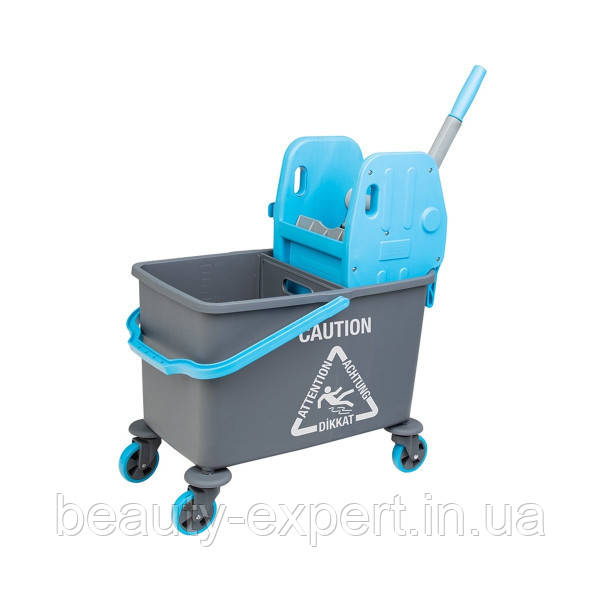 Професійний візок для прибирання приміщеньProcart JET 701S з відром 35 л і віджимом, фото 1