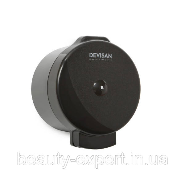 Чорний міні-диспенсер для туалетного паперу з центральним витягом, фото 1