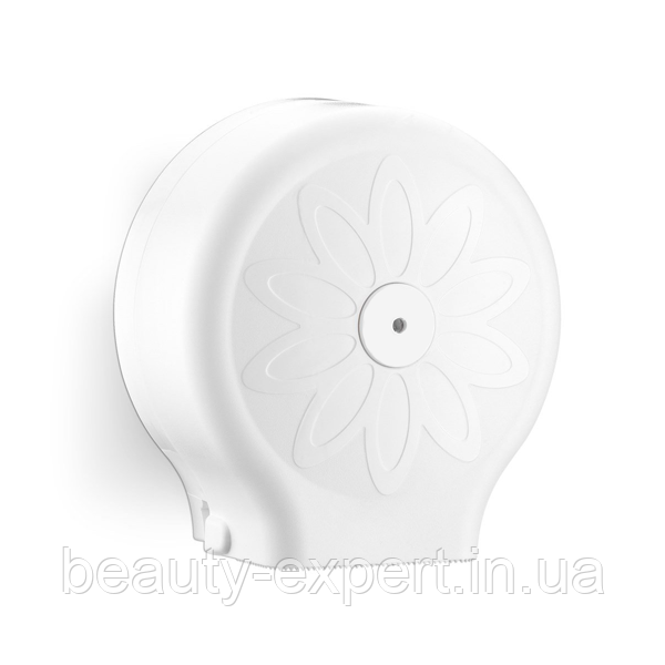 Диспенсер для туалетного паперу Джамбо білий пластиковий для громадських просторів, фото 1