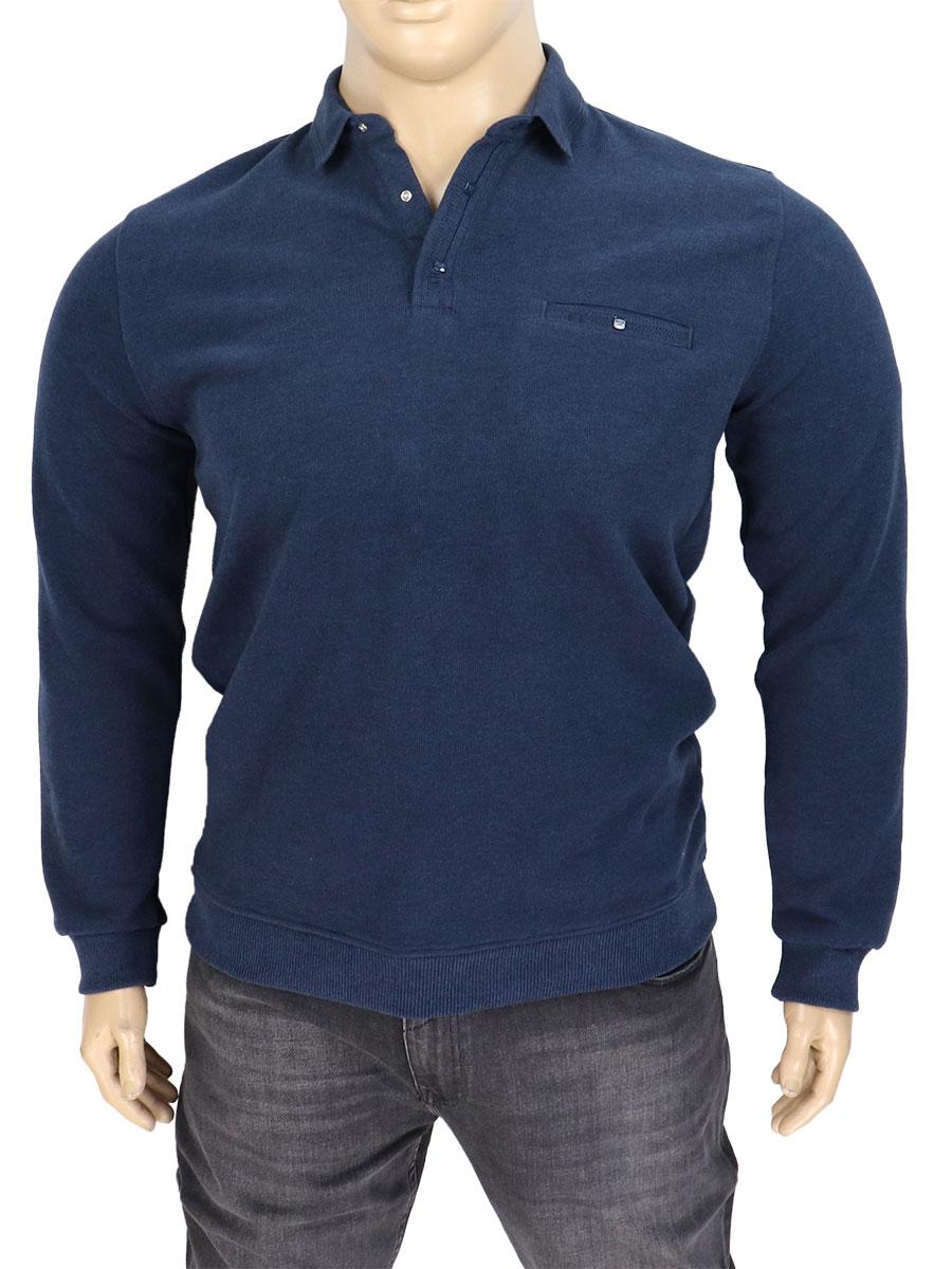 Синій чоловічий светр Better Life 2736 B Denim великого розміру, фото 1