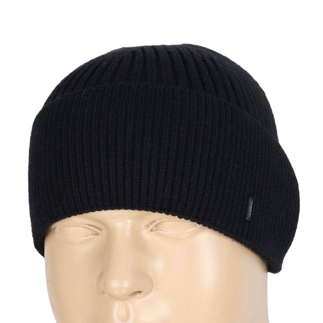 Шапка чоловіча вязана Leks M:Макс чорний, фото 1