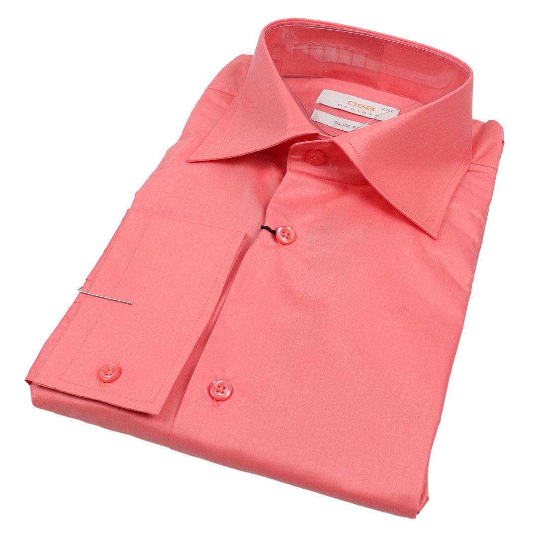 Турецька однотонна чоловіча сорочка Desibel 23157 Slim D, фото 1