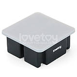 Форма для льоду, форма для шоколаду Lovetoy силіконова з кришкою 4 черепи 3x3 см, фото 6