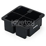 Форма для льоду, форма для шоколаду Lovetoy силіконова з кришкою 4 черепи 3x3 см, фото 7