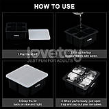 Форма для льоду, форма для шоколаду Lovetoy силіконова з кришкою 4 черепи 3x3 см, фото 8