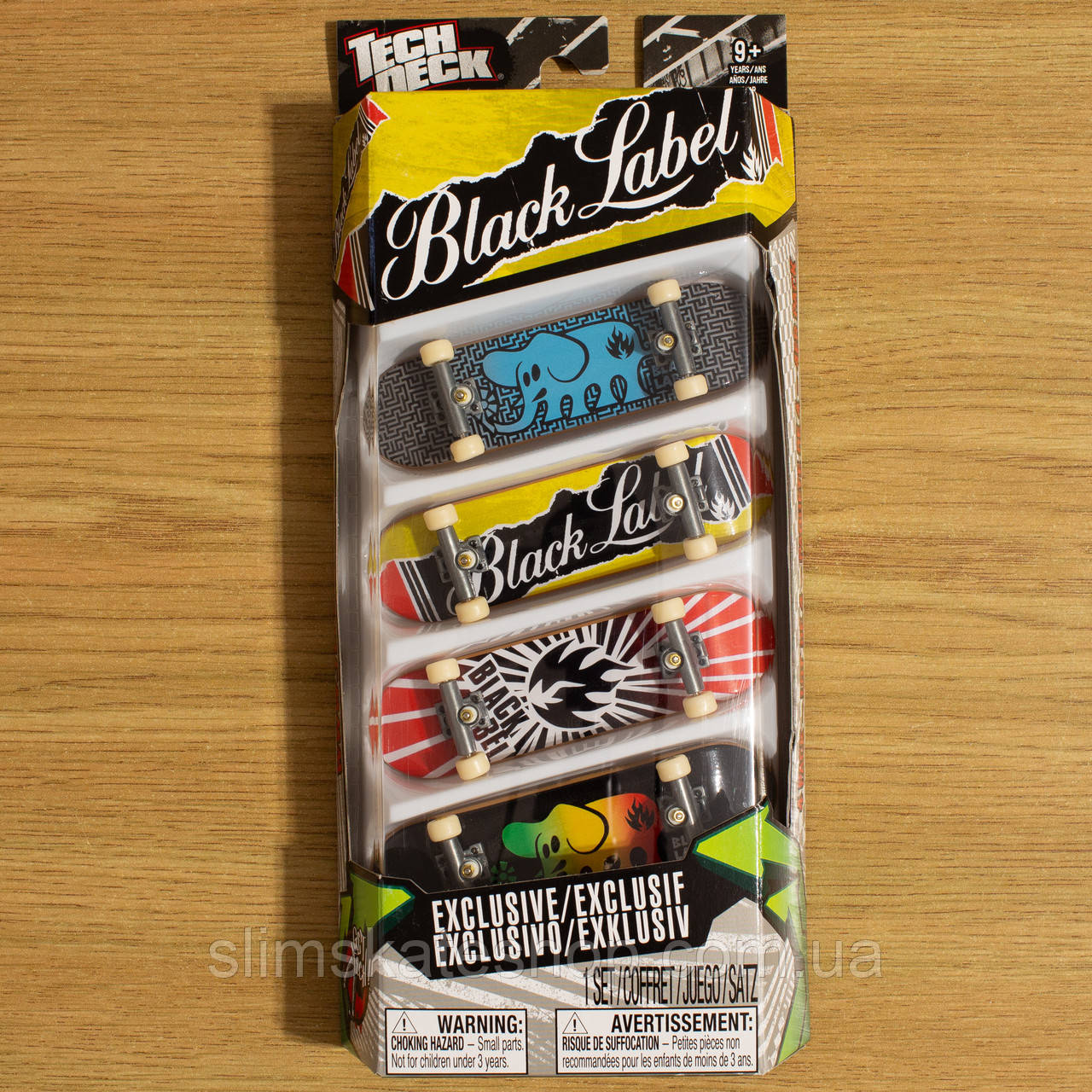 Фінгерборд набір Tech Deck Black Label Skateboards 4 Pack, фото 1