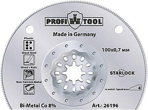 Полотно сегментоване PROFITOOL 100x0,7 мм STARLOCK, Bi-METAL (26196)