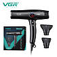 Фен VGR V-469 4 рівні обдування 4 рівні температури 2 насадки 2400Вт, фото 2