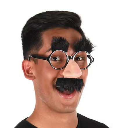 Кумедні карнавальні окуляри з накладним носом та вусами
